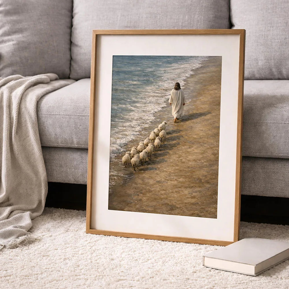 Jesus Leading the Twelve Full Poster Canvas