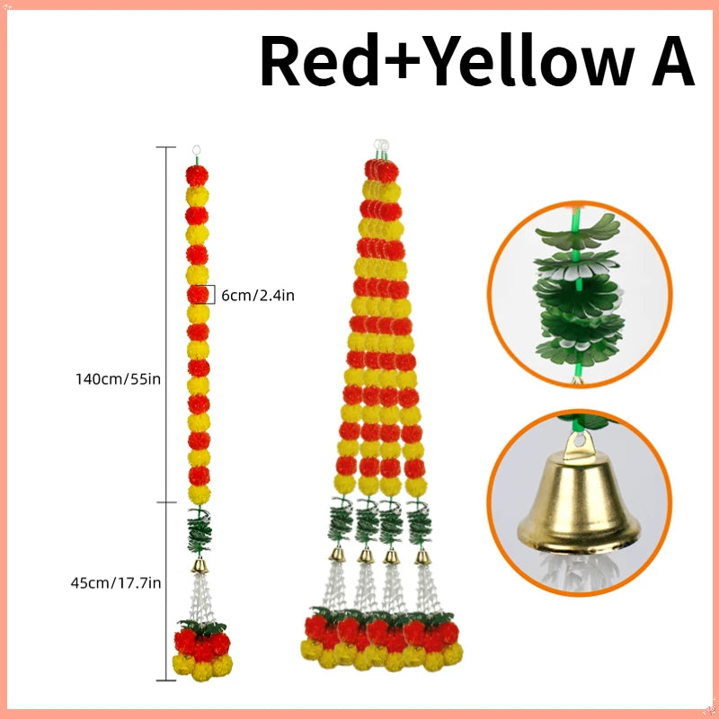 Marigold Flower Garland for Decoration Diwali Pooja Day of The Dead Mexican
