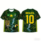 Brazil Football Jersey Breathable Tee