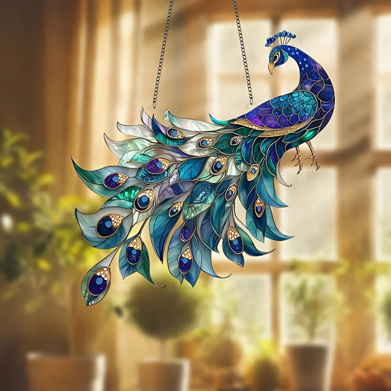 2D Peacock Sun Catcher