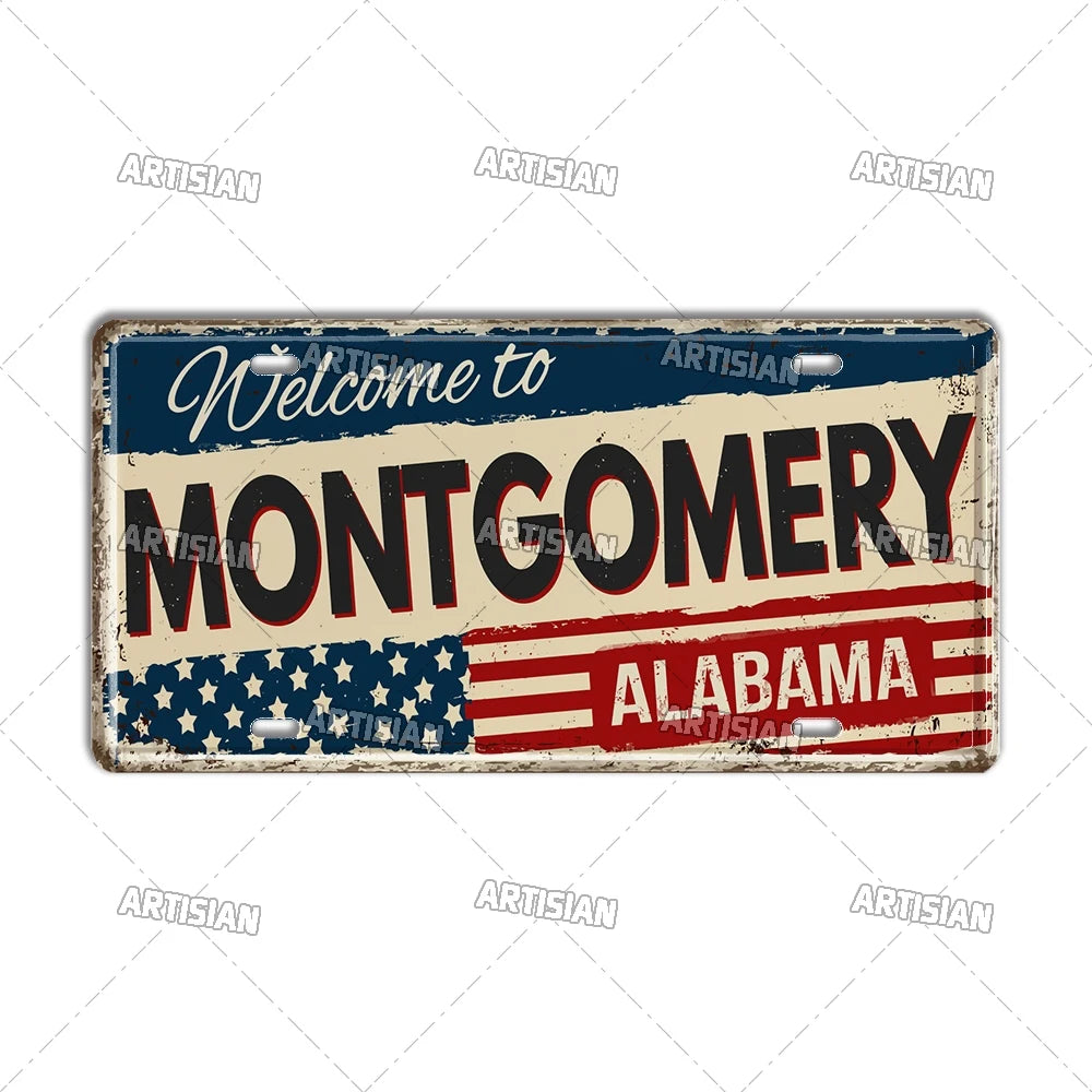 Welcome To USA City Car Plate