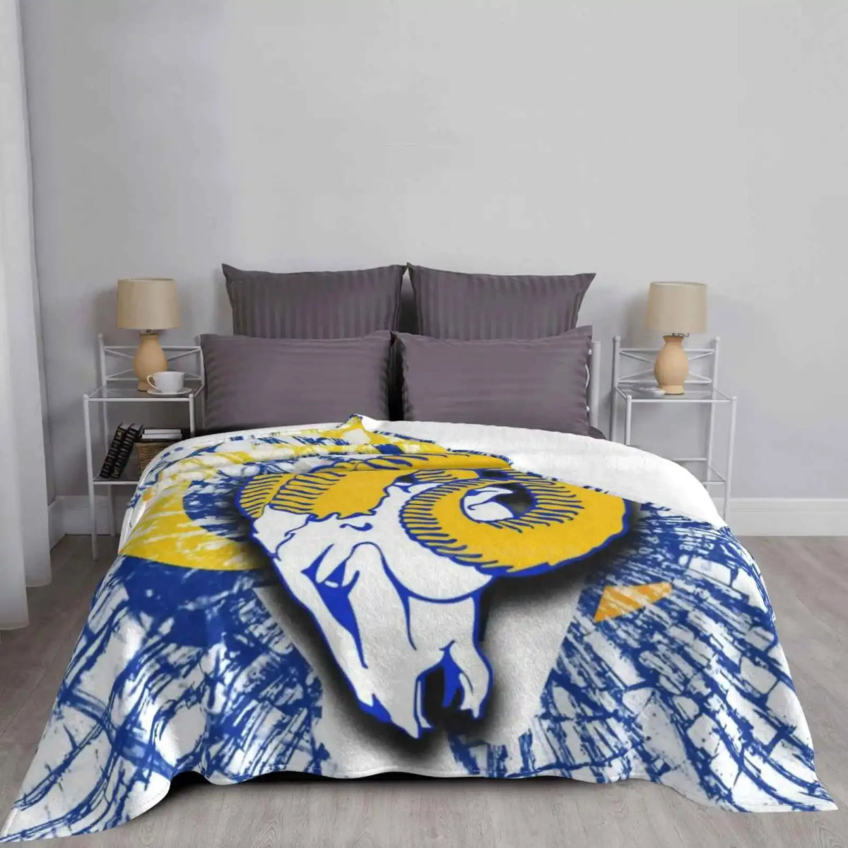 Blanket Los Angeles La Rams Football Ramheart Logo