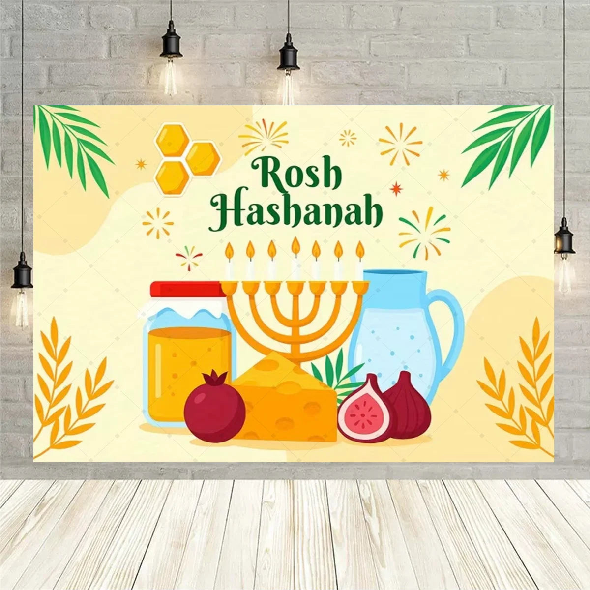 Happy Purim Rosh Hashanah Jewish New Year Background Carnival Festivals