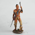 Resin Native American Warrior Statue Tribal Hunter Figurine