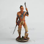Resin Native American Warrior Statue Tribal Hunter Figurine