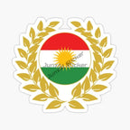 ملصقات علم كردستان للسيارات والدراجات النارية وملصقات مخصصة لخوذات السباق على الطرق الوعرة وإكسسوارات قابلة للتخصيص الحجم