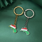 Colorful Kurdistan Map Flag Necklace Earring Keychain