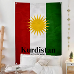 Kurdistan Eagle Map Azadi Flag