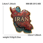 Iran Map Brooches