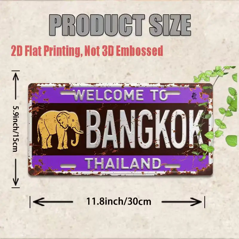 Vintage Thai License Plate
