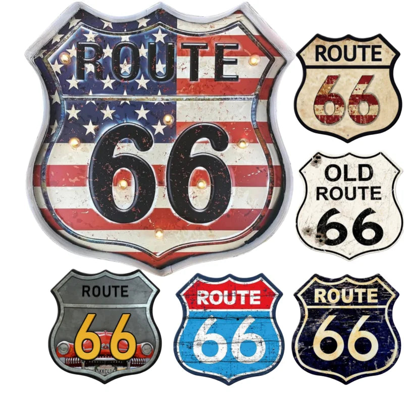 Route 66 America Signs Vintage Metal