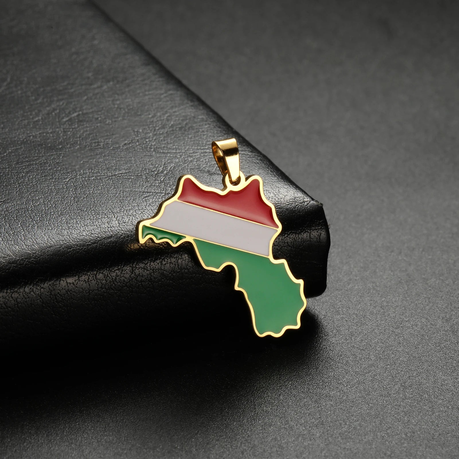 Colorful Kurdistan Map Flag Necklace Earring Keychain