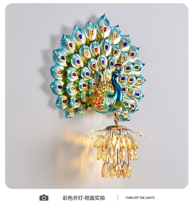 Creative Peacock Wall Lamp