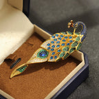 3D Peacock Brooch