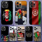 جراب هاتف علم أفغانستان لهواتف آيفون 17,16,15,14,13,12,Pro,Max,Plus,E,SE4,Air,Mini أسود ناعم