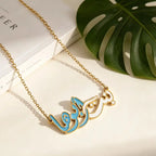 Enamel Arabic Necklace
