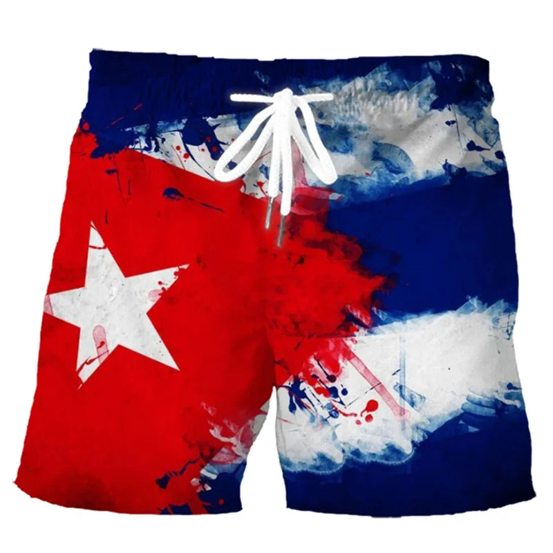 Cuban Flag Beach Shorts
