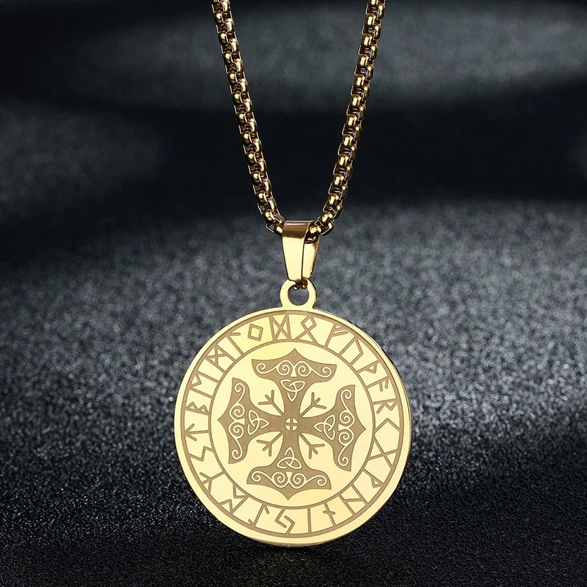 Engraved Star Pendant Necklace