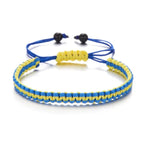 Handmade Blue & Yellow Ukraine Country Peace Love Bracelet