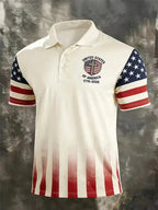 America 250th Anniversary Polo Shirt USA Flag