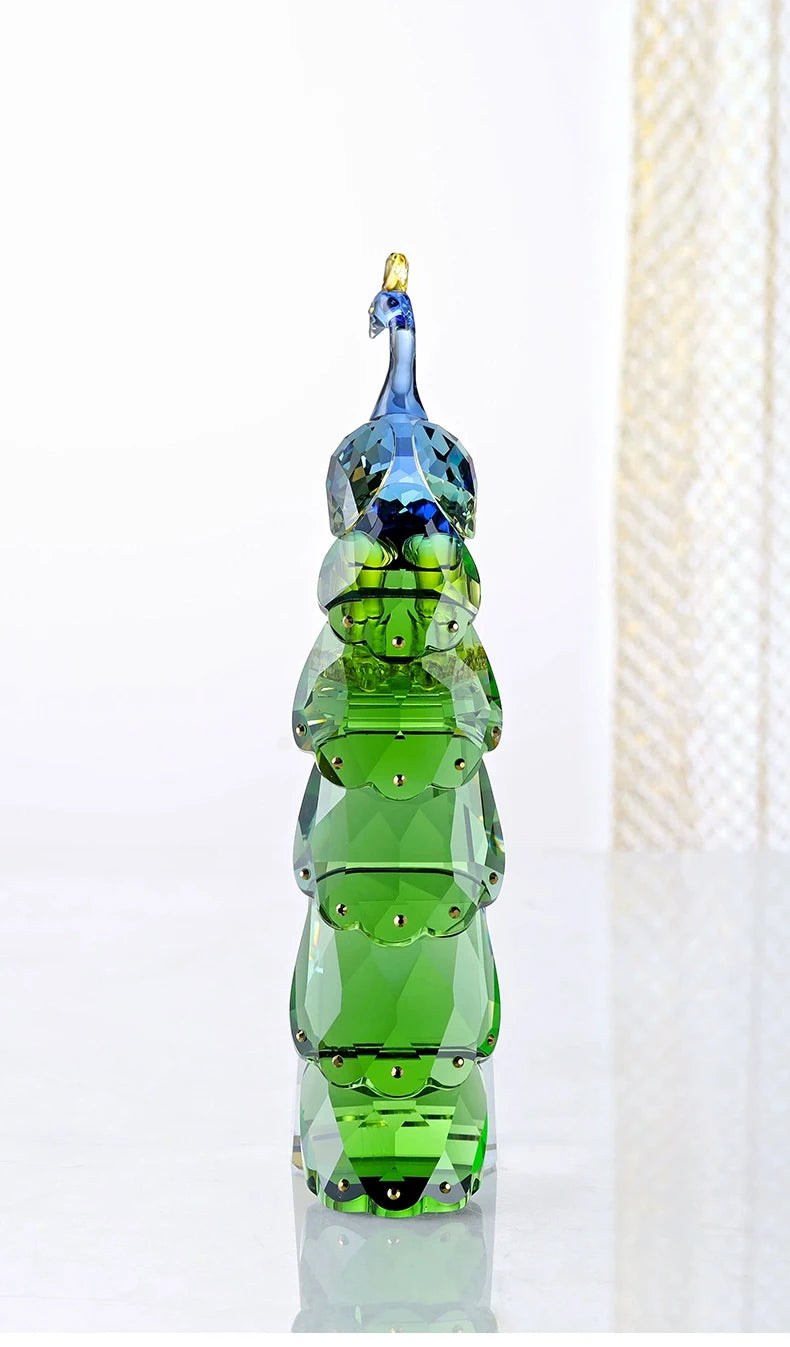 Crystal Peacock Sculpture Ornament