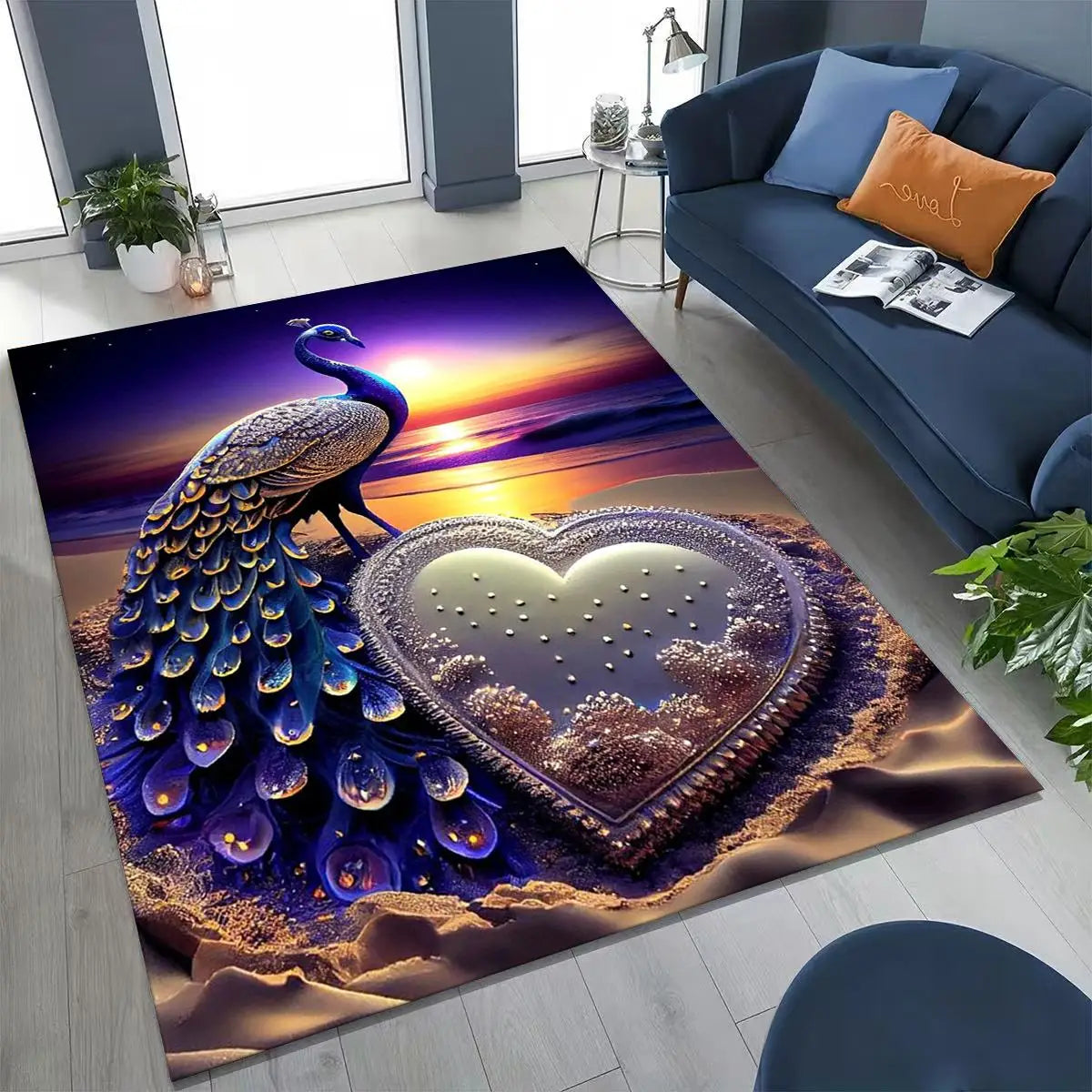 Peacock Rug Decor