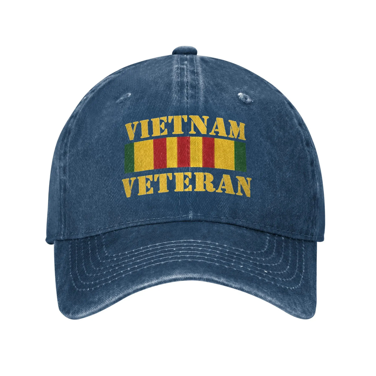 Vintage Veteran Service Medal Baseball Cap