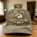 DD-214 Veteran Eagle Trucker Hat American Flag Baseball Cap