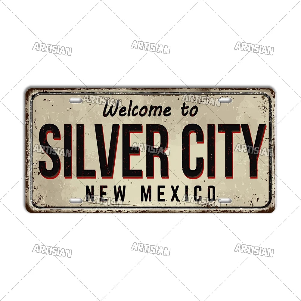 Welcome To USA City Car Plate
