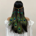 Ethnic Peacock Feather Headband