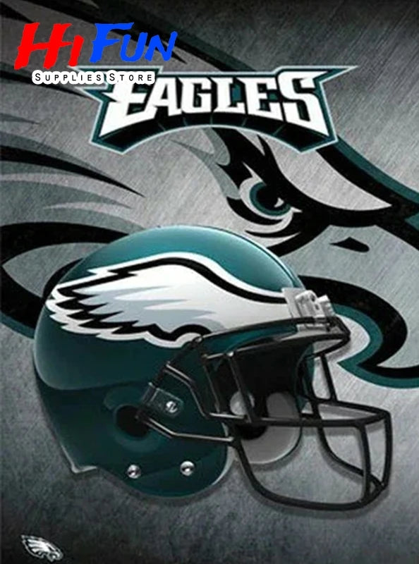 5D DIY Diamond Painting Helmet Stylings of Football Posters