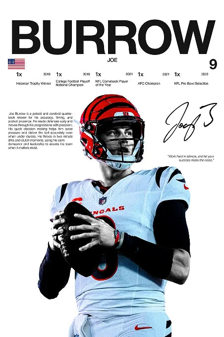 Classic American Football Sports Star Art Poster
