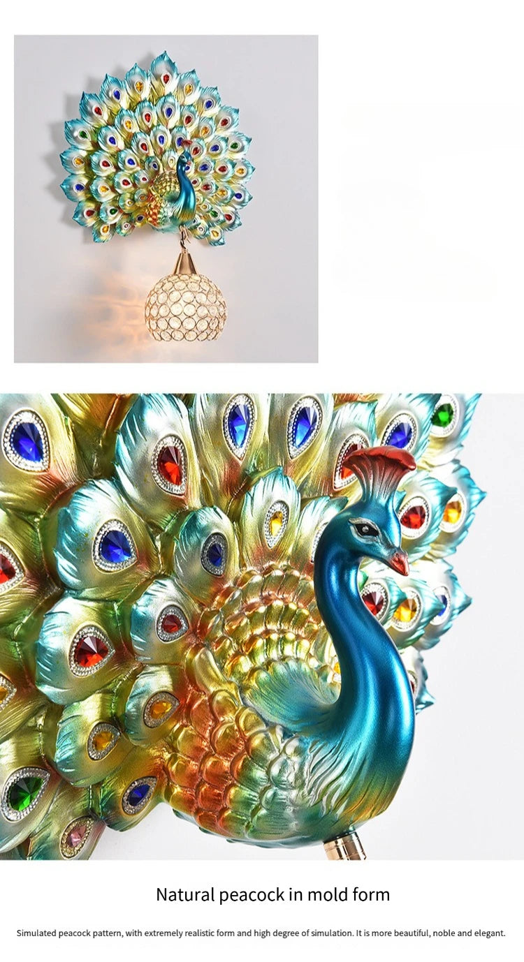 Creative Peacock Wall Lamp