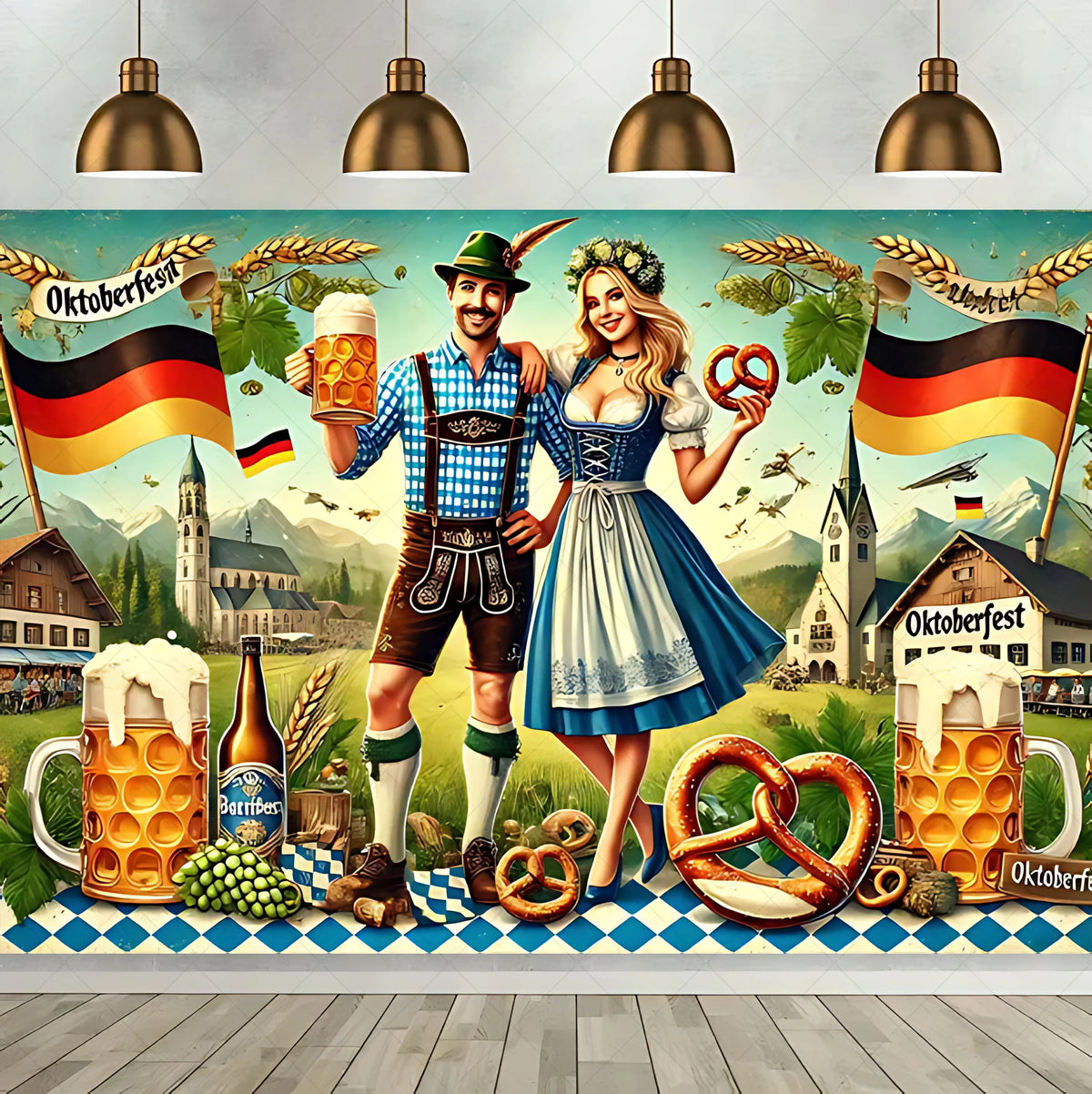 Oktoberfest Beer Theme Celebration Background