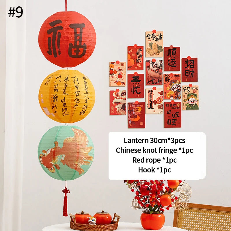 Paper Lantern Hanging Decorations Mid- Autumn Festival