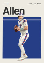Classic American Football Star Athletes Highlights Achievements Posters