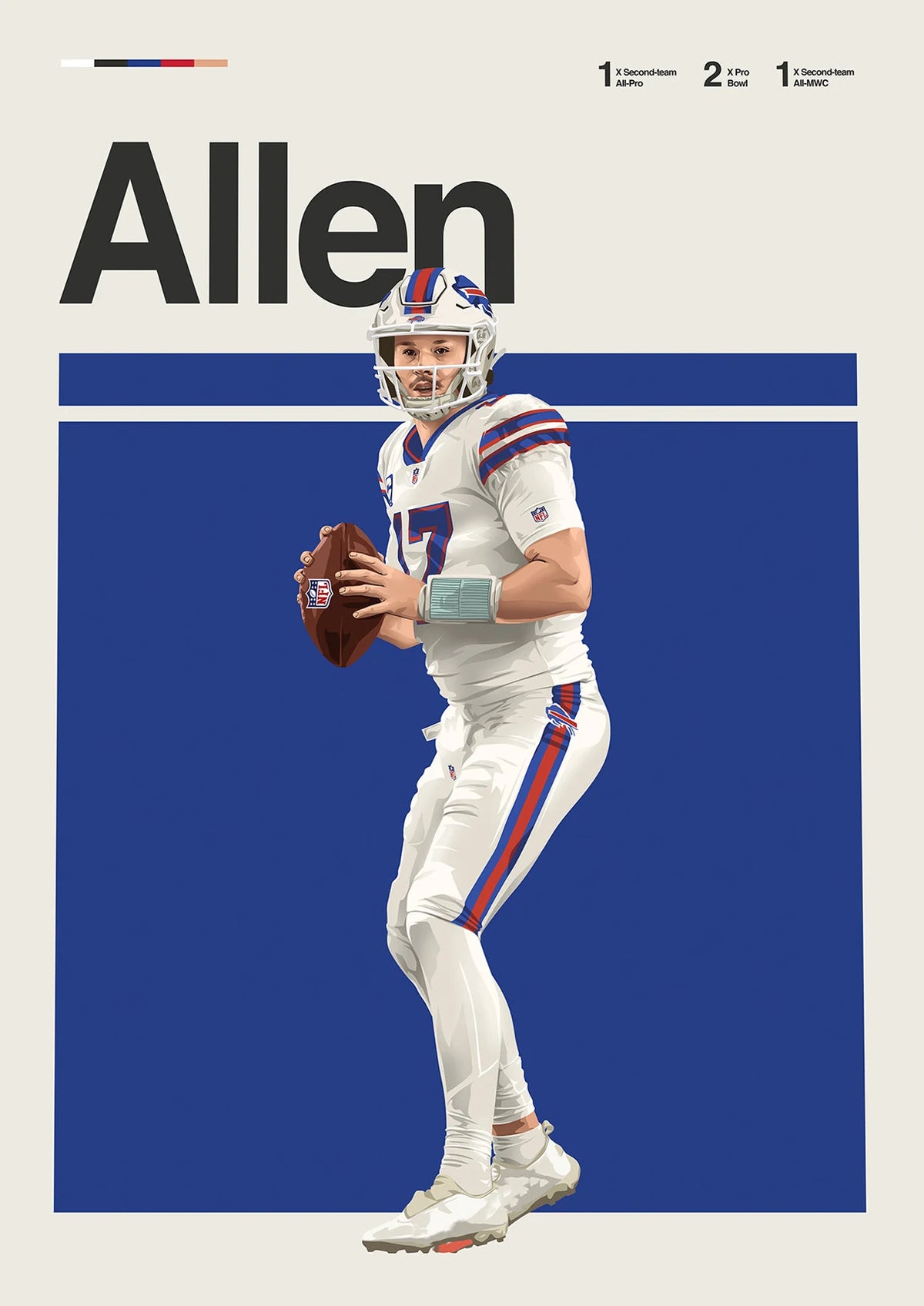 Classic American Football Star Athletes Highlights Achievements Posters