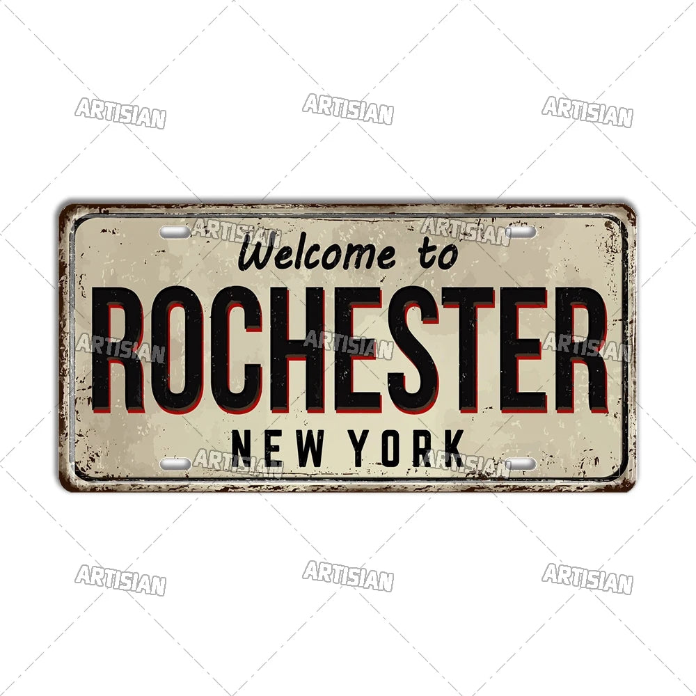 Welcome To USA City Car Plate