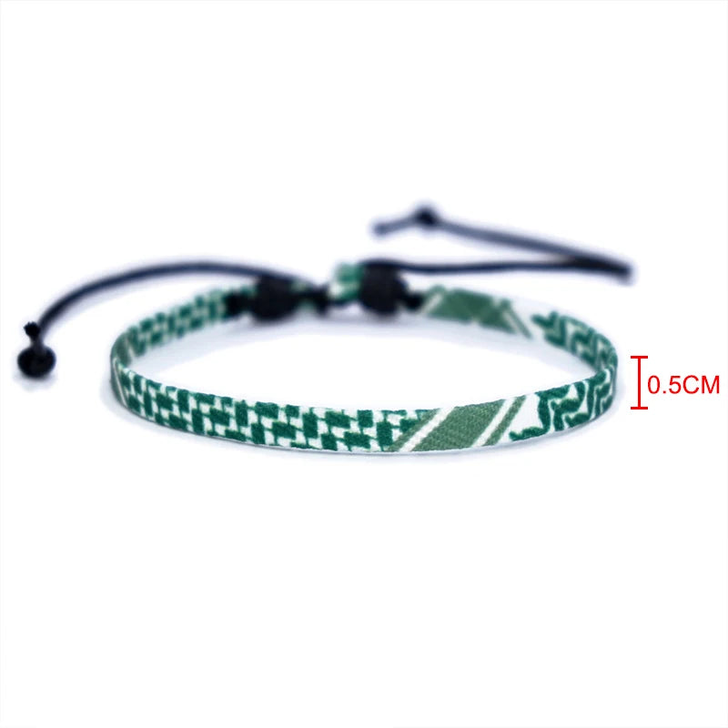 Multicolor Weave Kufiya Patterns Bracelets
