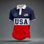 America 250th Anniversary Polo Shirt USA Flag