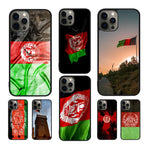 حافظات غطاء لهواتف آيفون 17 اير 16 15 14 12 13 11 برو ماكس آبل بلس SE2020 كوكيه بتصميم علم أفغانستان
