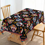 Dia DE Los Muertos Tablecloths Mexican Festival Decor Day of The Dead