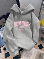 Letter Pattern Hoodie NEW YORK