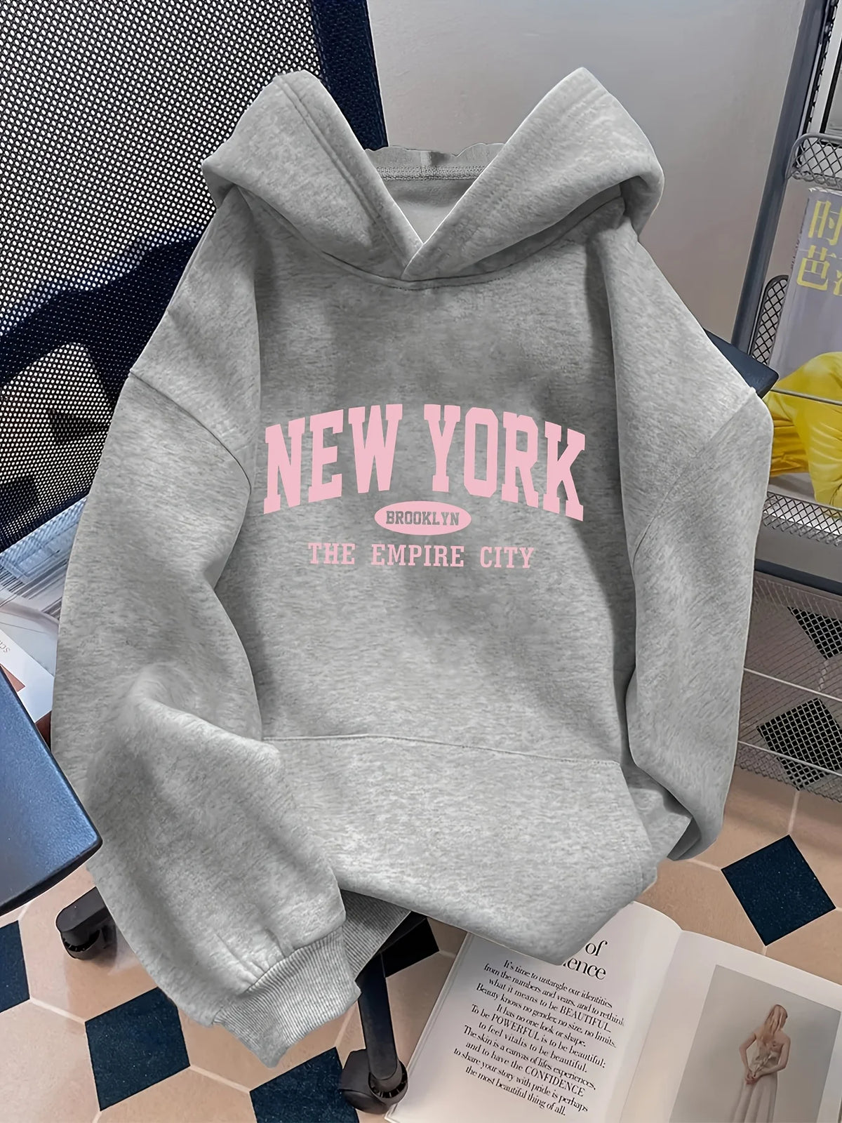 Letter Pattern Hoodie NEW YORK