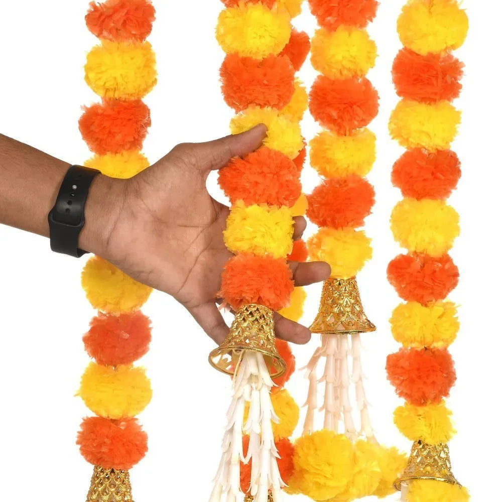 Artificial Marigold Flowers Day of The Dead, and Diwali Home Decor