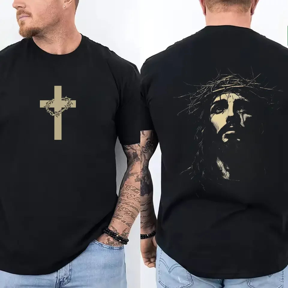 Jesus Crown of Thorns Washed T-shirt