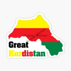 ملصقات علم كردستان للسيارات والدراجات النارية وملصقات مخصصة لخوذات السباق على الطرق الوعرة وإكسسوارات قابلة للتخصيص الحجم