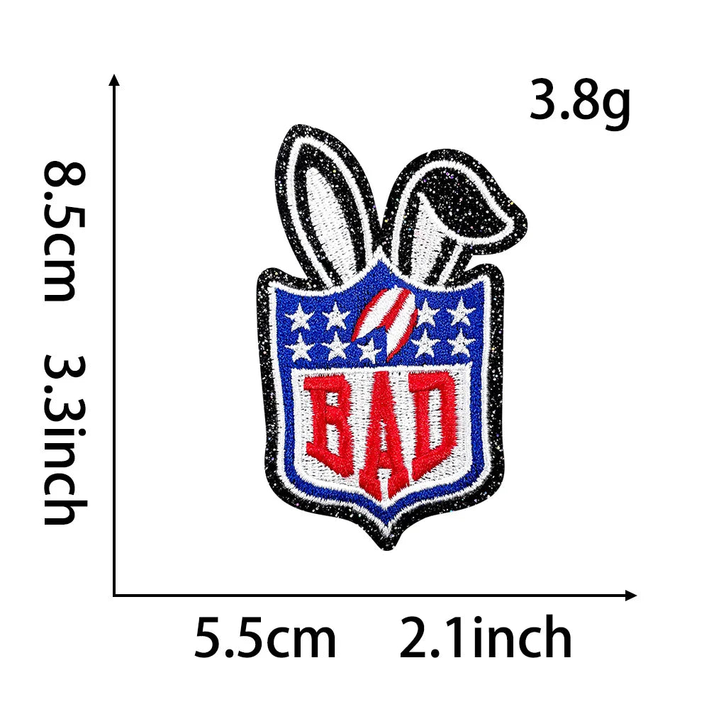 6pcs/set Rugby Ironing Patches