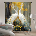 White Peacock Curtains