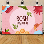 Happy Purim Rosh Hashanah Theme Backdrop Jewish New Year Party